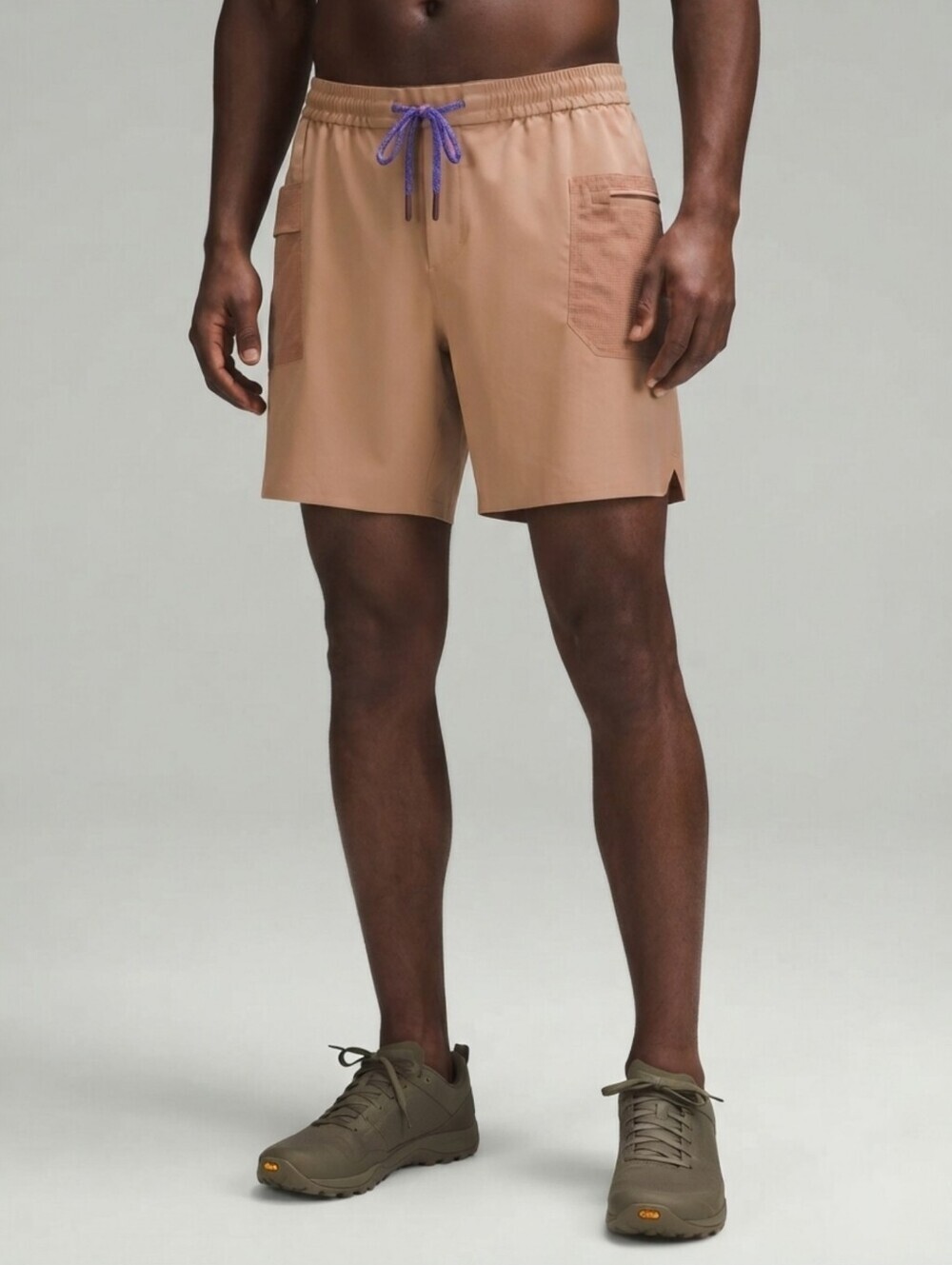 Lululemon Water-Repellent Hiking Cargo Shorts 8" Clay Pink Utility Outdoor L